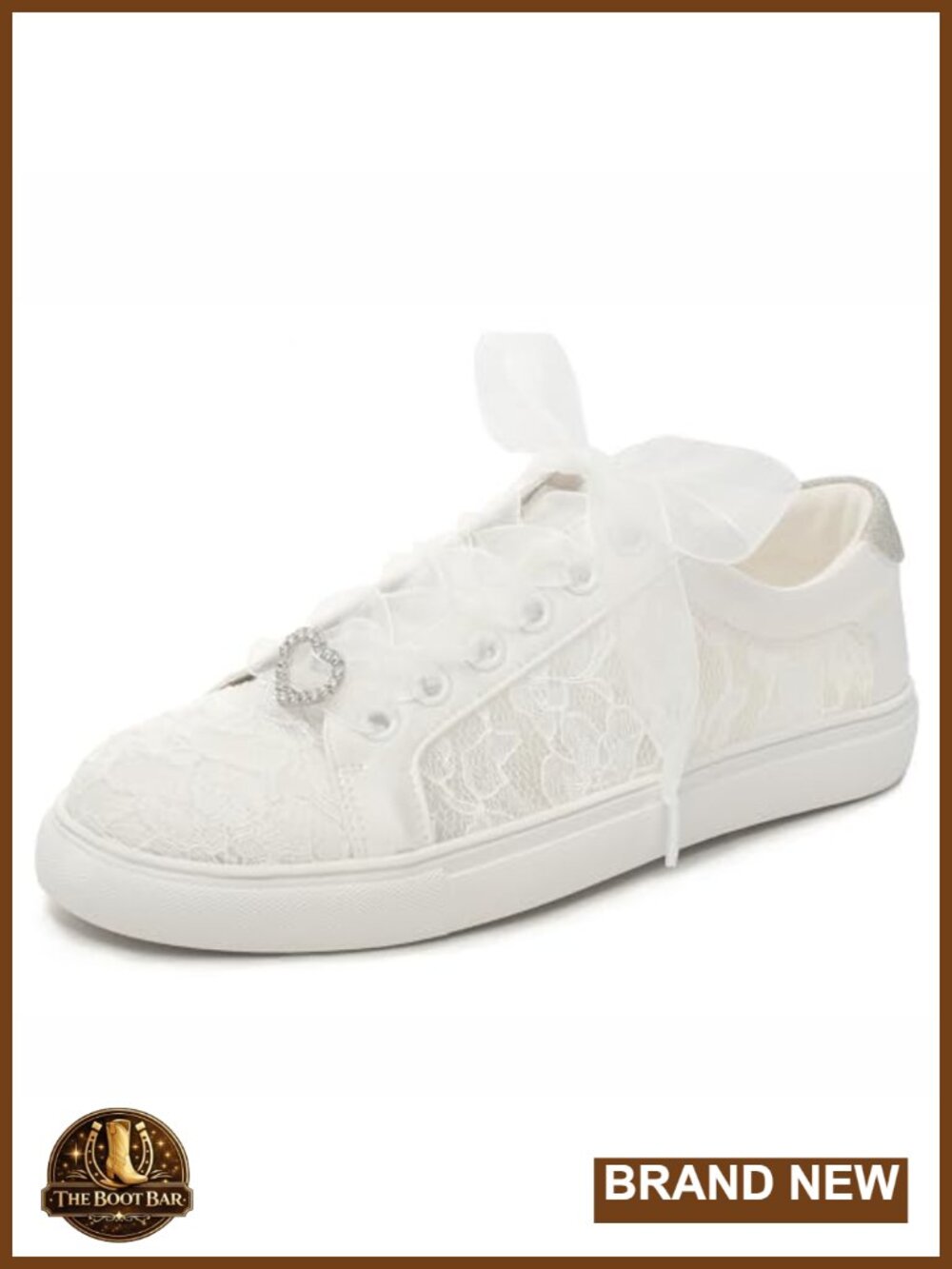 Ivory Lace Wedding Sneakers Bridal Flats Comfort Cushioned Dress Shoes